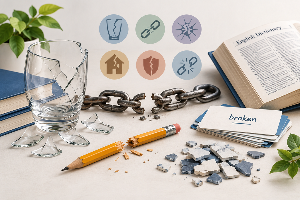 synonyms for broken