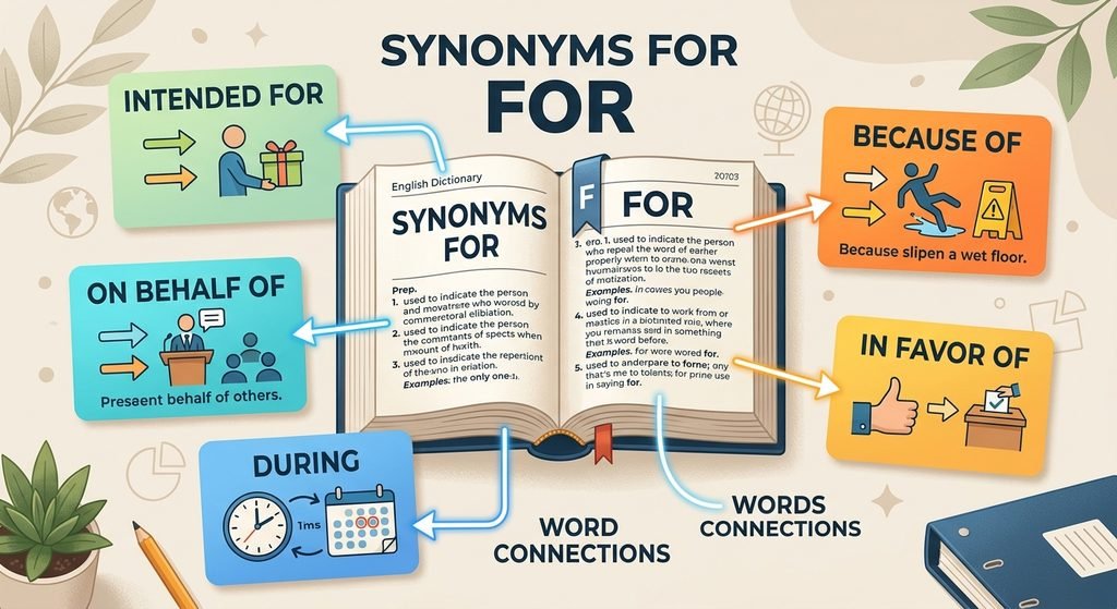 synonyms for for